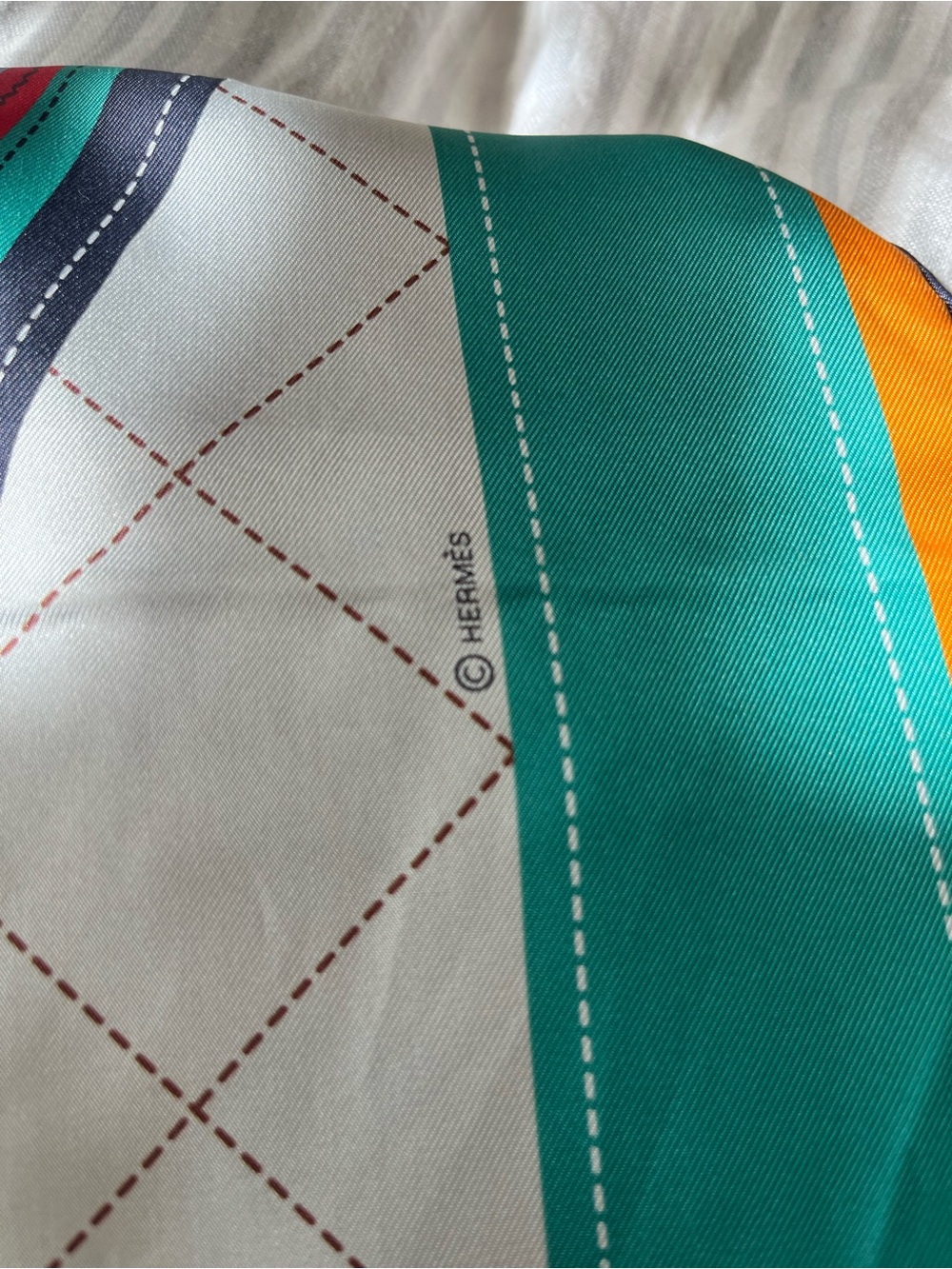Hermes Tapis De Selle 90cm silk scarf with box - Picture 6 of 7